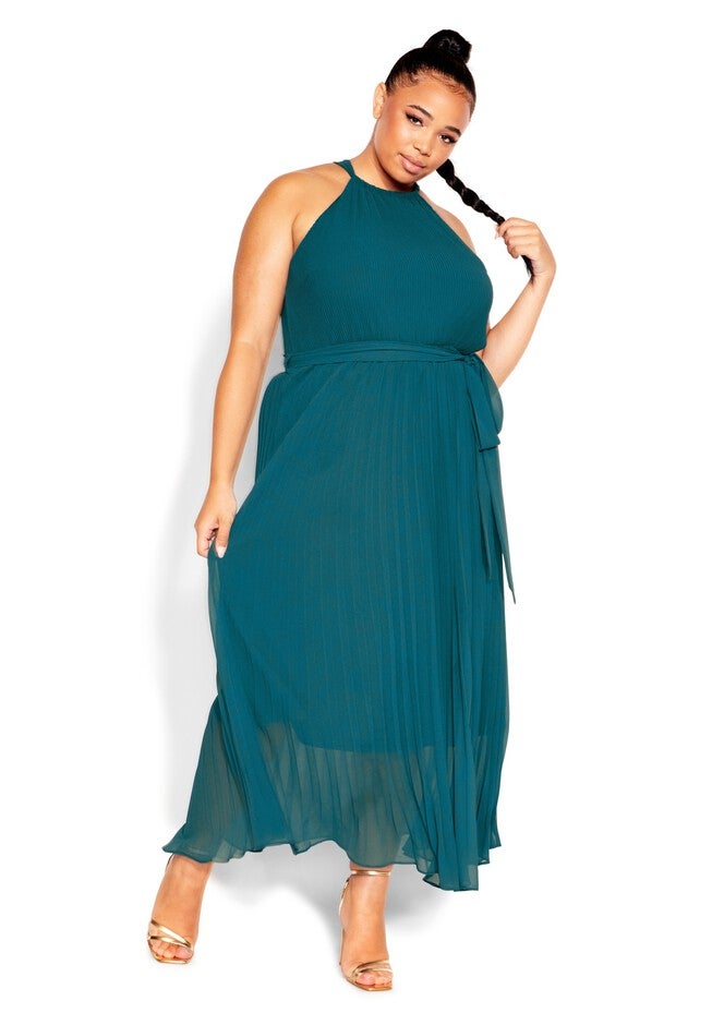 Rebecca Maxi Dress - teal, GREEN, on-hover image number null