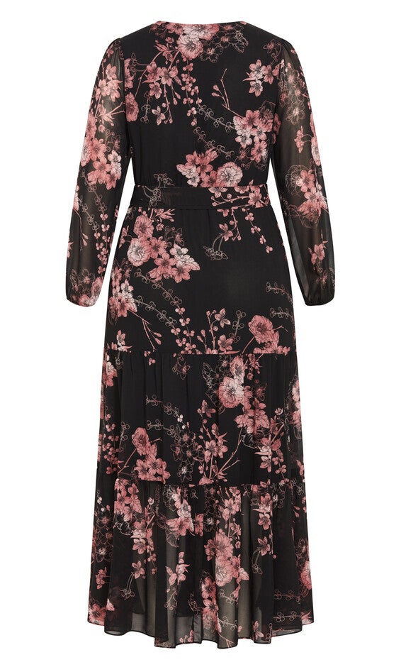 Bold Blossom Maxi Dress - black, BLK BOLD BLSM, alternate image number null