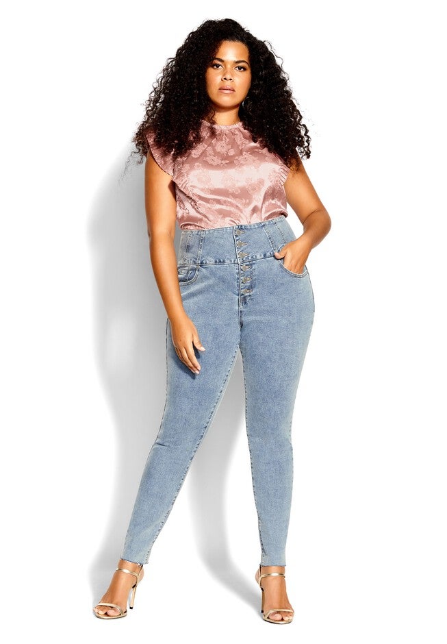 Felicity Corset Jean - blue, BLUE, on-hover image number null