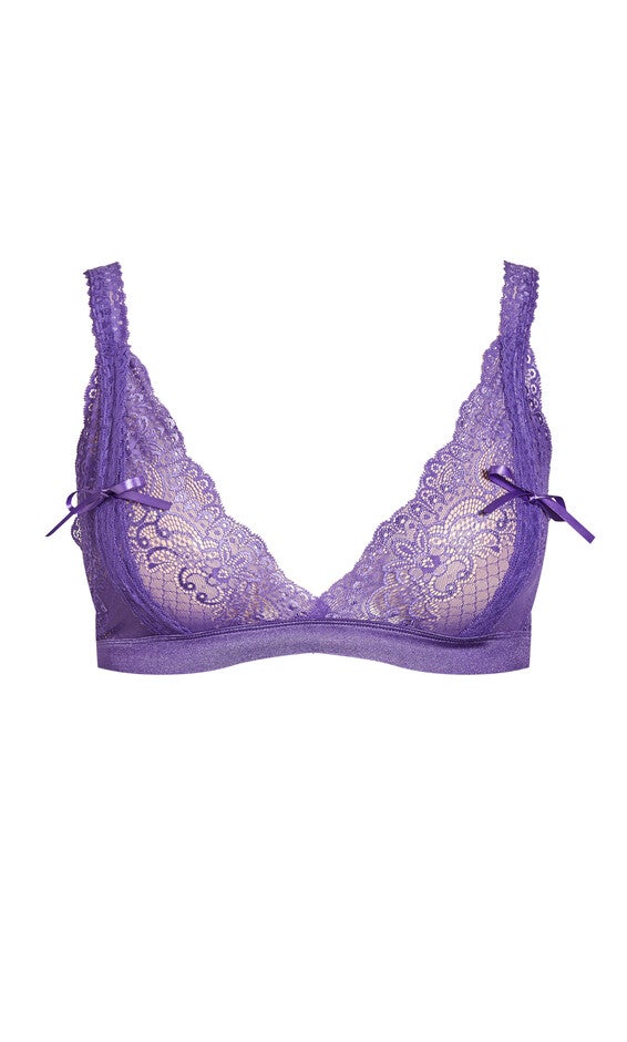 Portia Split Cup Bralette - purple, PURPLE, alternate image number 2