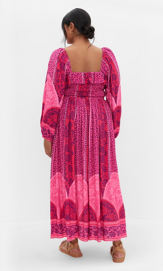 estelle maxi dress Estelle Pink Floral Maxi Dress, Small
