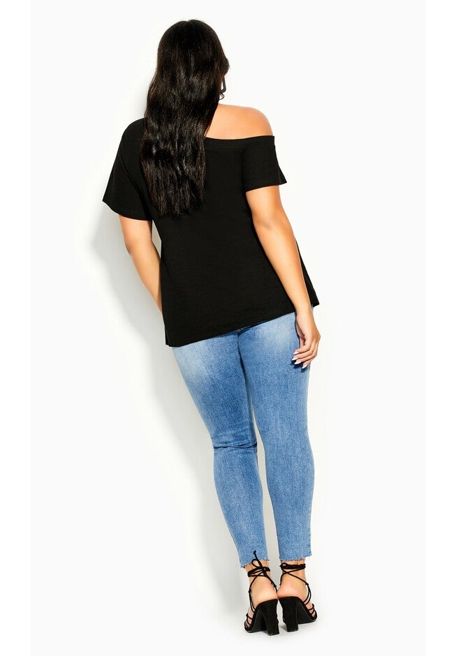 Hamptons Tee - black, BLACK, alternate image number 3