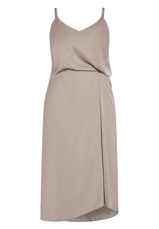 Gathered Up Dress - pebble, BEIGE, alternate image number 3