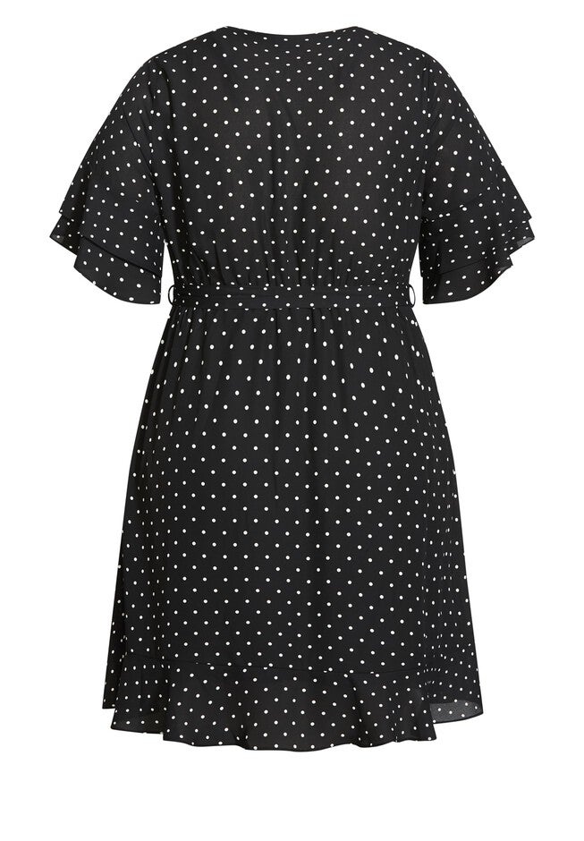 Isabella Print Dress - black, BLACK, alternate image number null