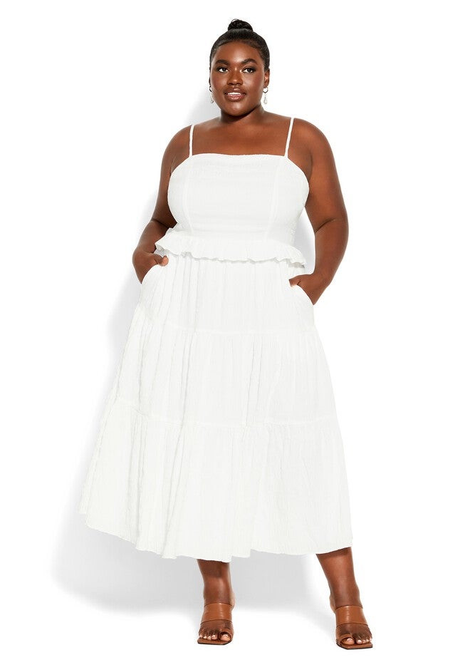 Tier Love Dress - ivory, WHITE, hi-res image number null
