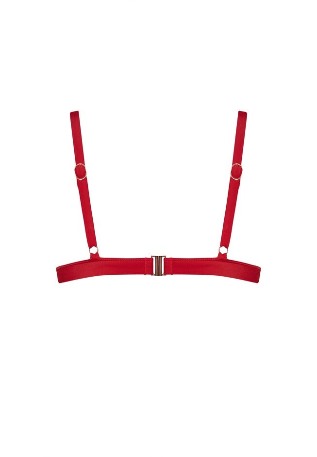 Daisy Bikini Top - red cherry, RED, alternate image number null