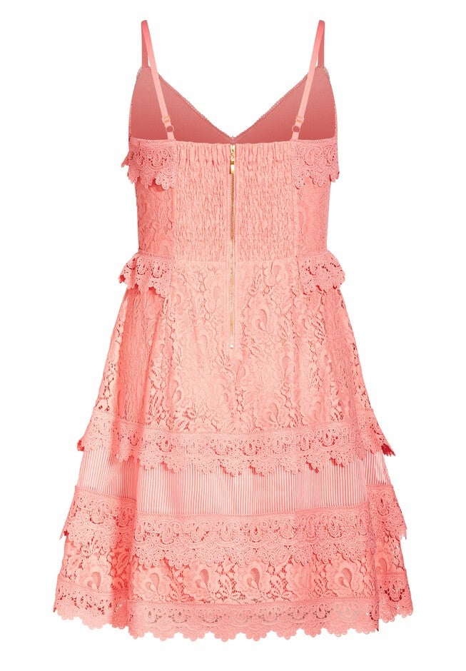 Nouveau Dress - peach, ORANGE, alternate image number null