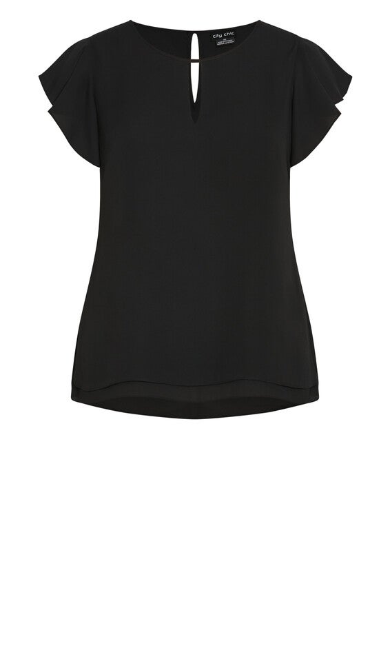 Sweet Waterfall Top - black, BLACK, alternate image number 5