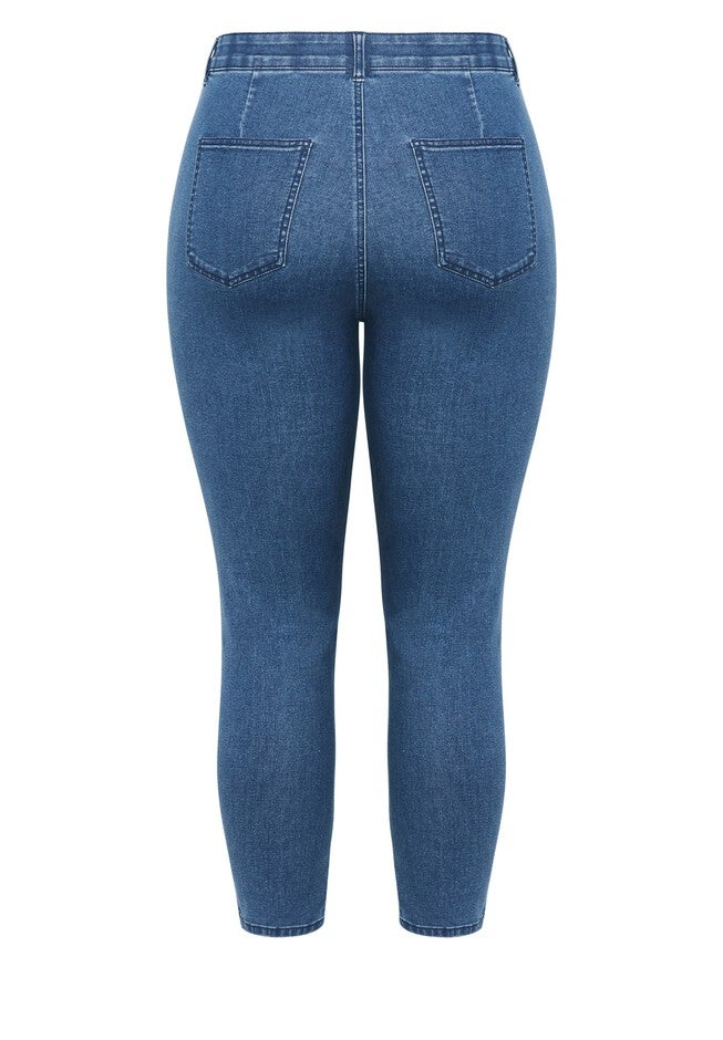 Jayda Skinny High Waist Jean, MID WASH, alternate image number null