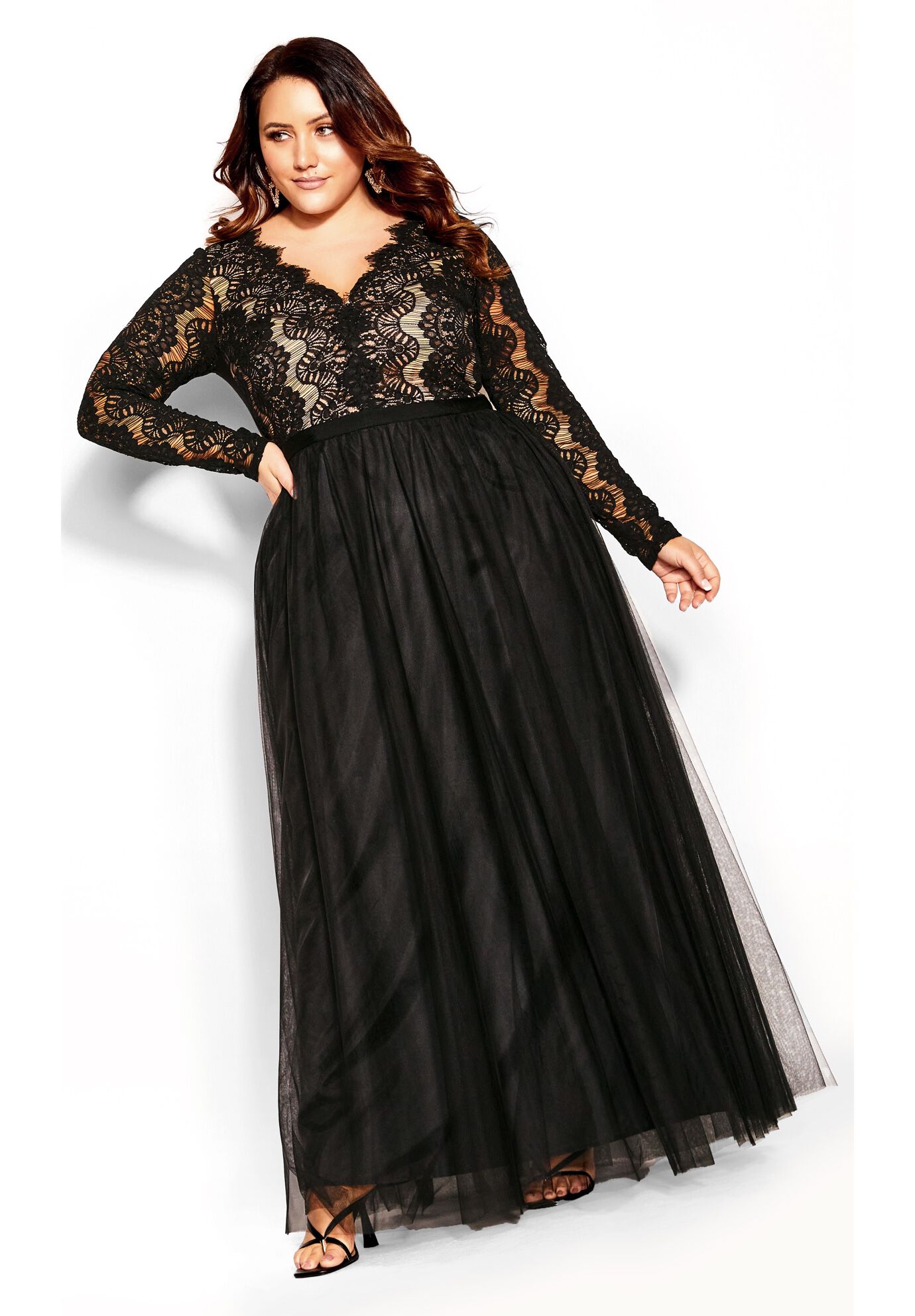 Lace Fit & Flare Dress | Avenue