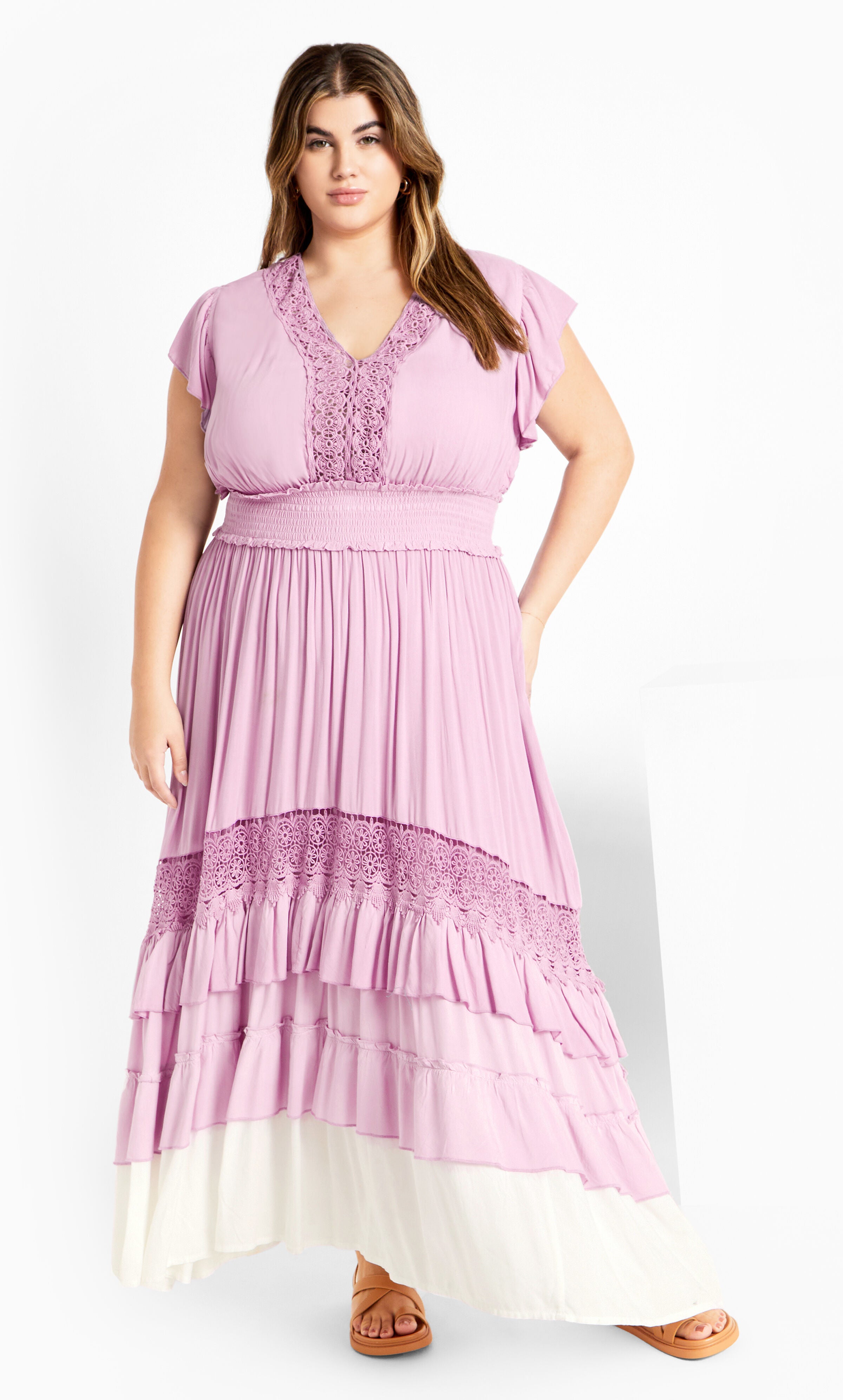 Destiny Ombre Maxi Dress - lavender, PURPLE, alternate image number 2
