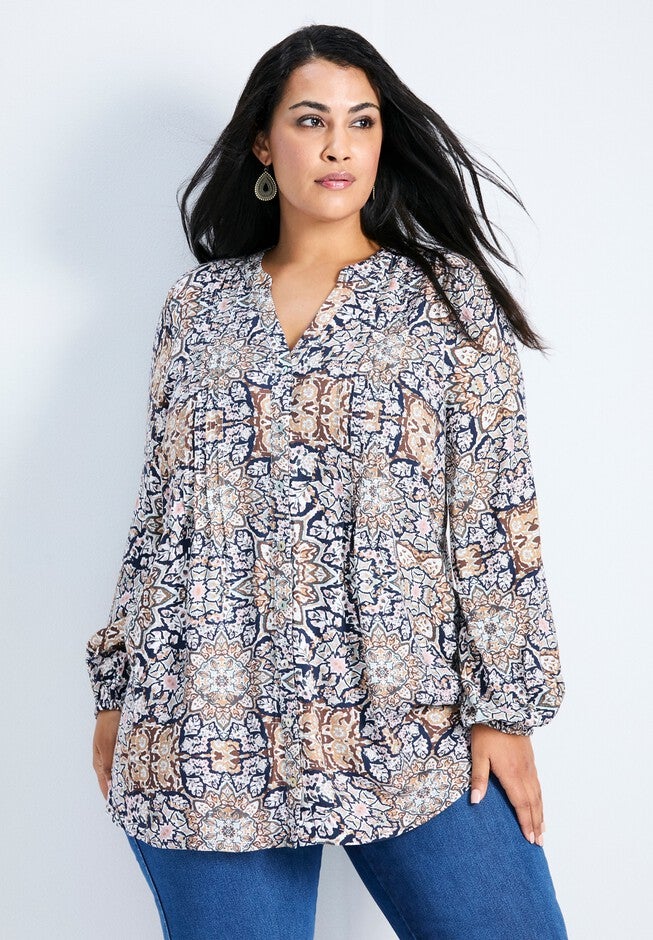 Celia Pintuck Print Blouse, WILD FRONTIER, hi-res image number 0