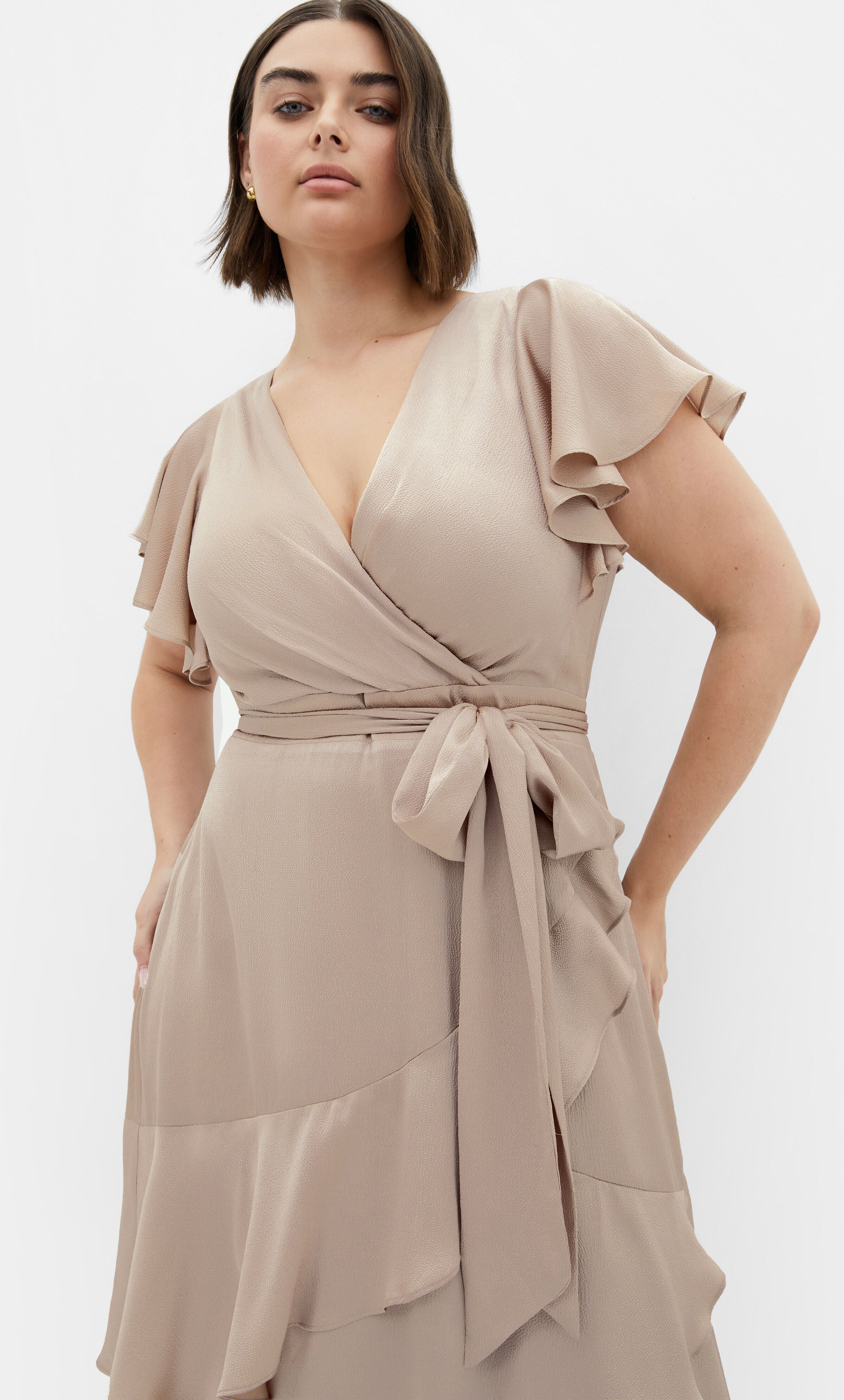 Flirty Jen Maxi Dress - taupe, BROWN, alternate image number 3
