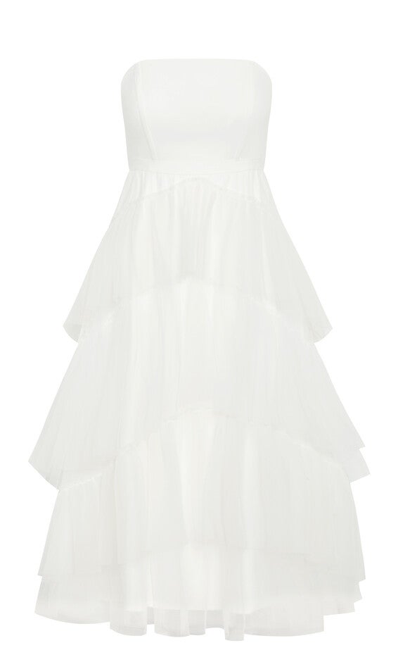Sweetheart Tulle Maxi Dress - coconut, WHITE, alternate image number null
