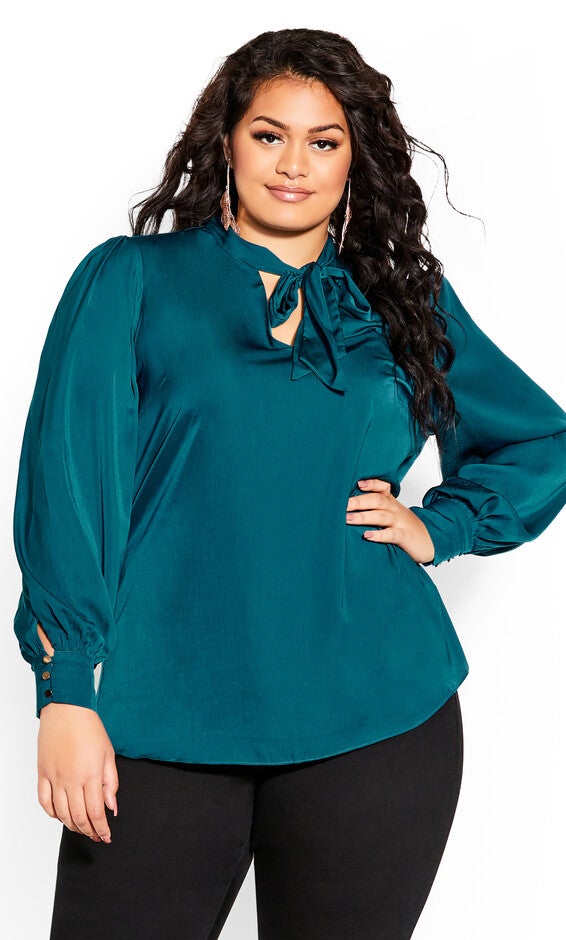In Awe Top - teal, GREEN, hi-res image number null