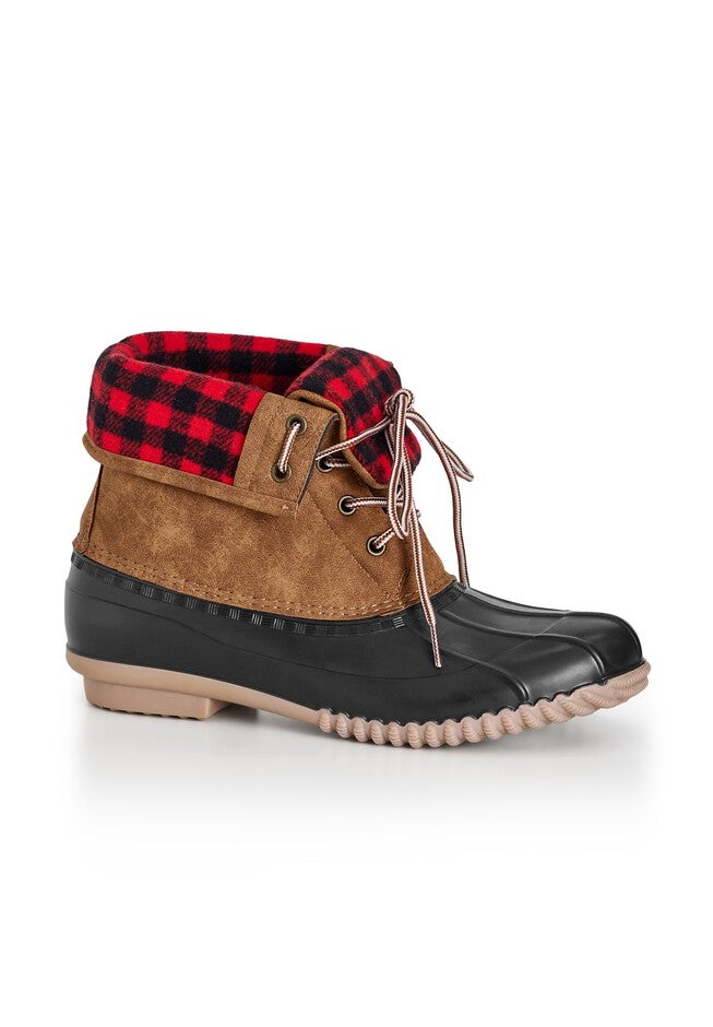 Fold Over Collar Boot, BROWN, hi-res image number 0