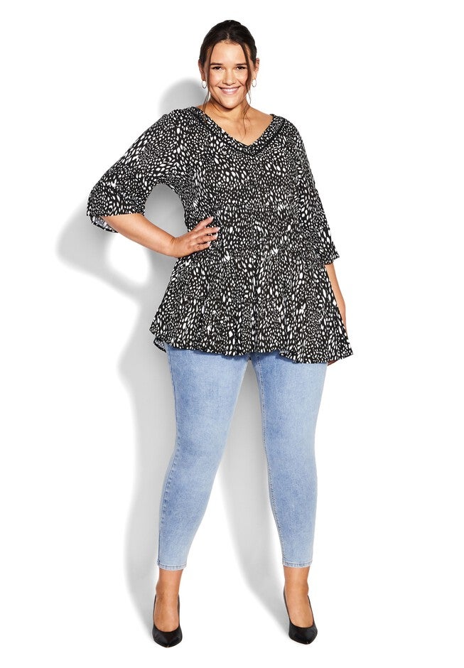 Lizzie Tiered Tunic, ANIMAL, on-hover image number null