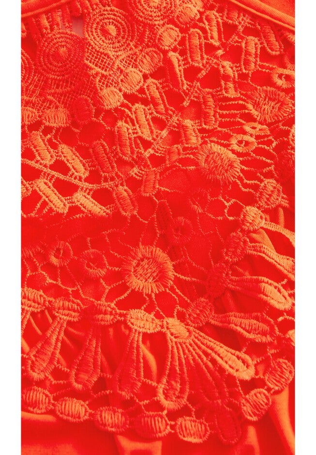 Island Crochet Top - tigerlily, ORANGE, alternate image number 5