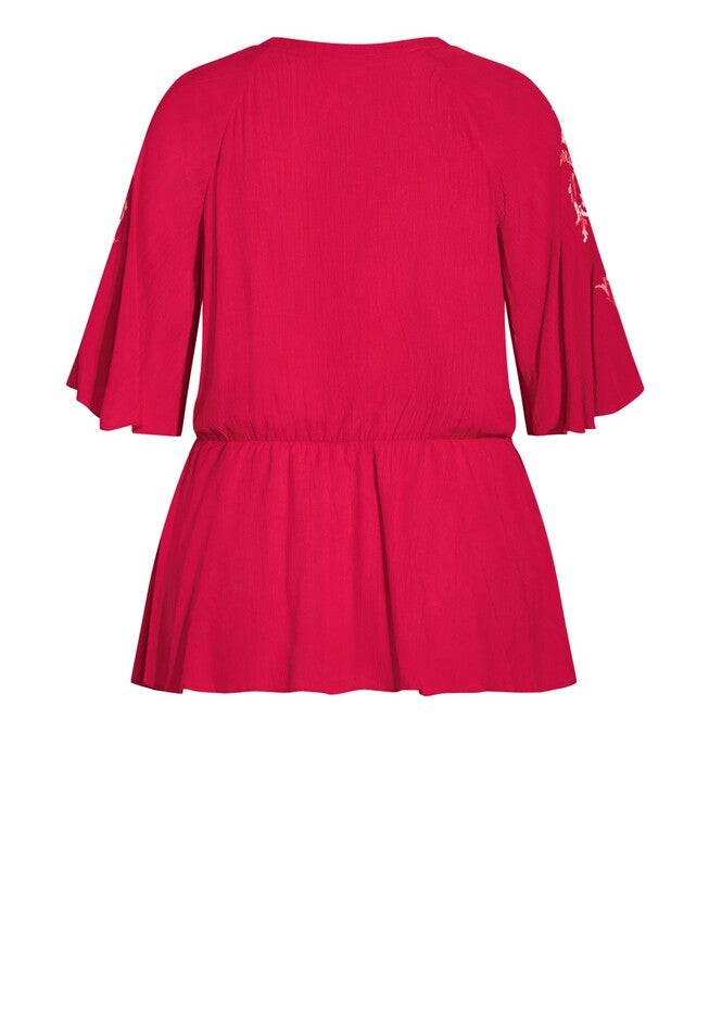 Boho Top - fire, RED, alternate image number null