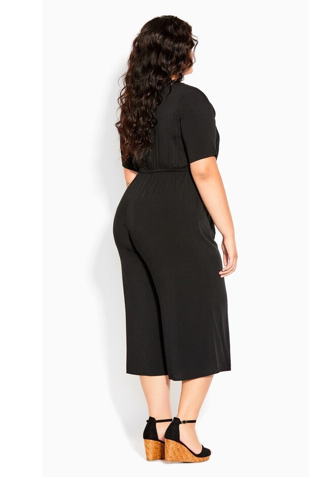 Palm Villa Jumpsuit - black, BLACK, alternate image number null