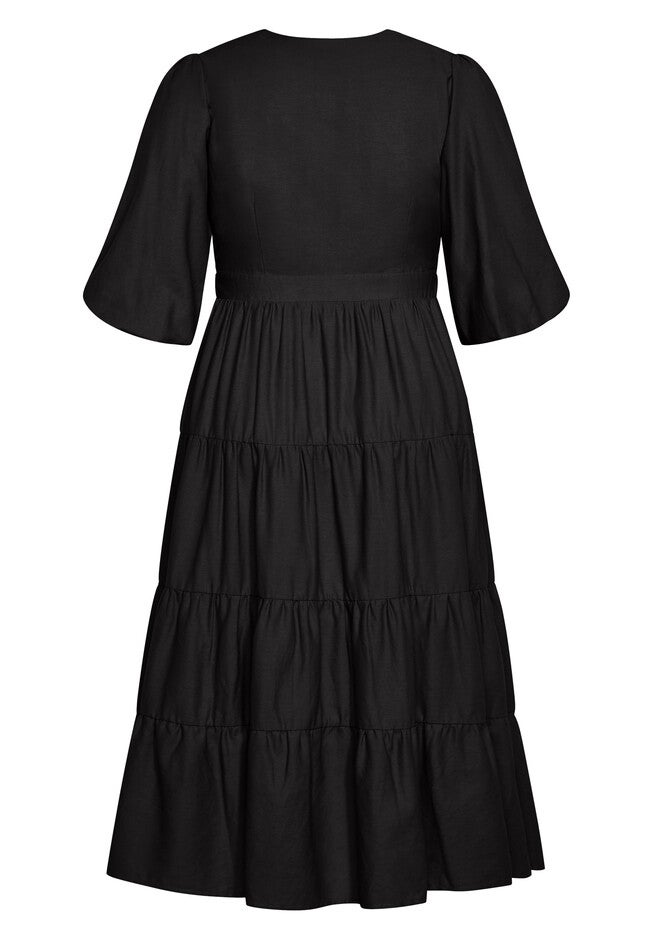 English Rose Maxi Dress - black, BLACK, alternate image number null