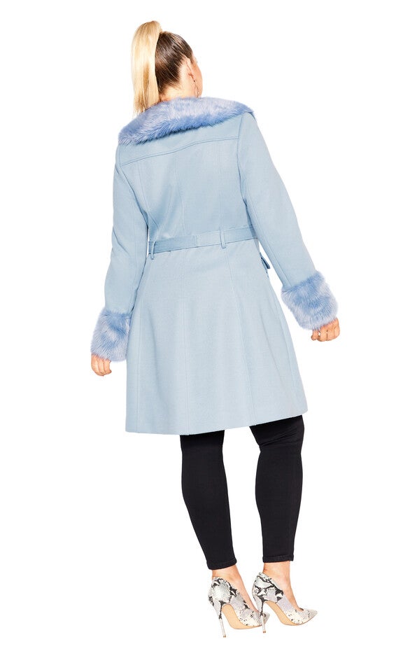 Make Me Blush Coat - powder blue, BLUE, alternate image number null
