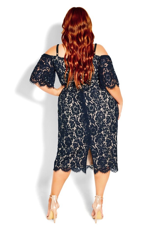 Lace Whisper Dress - navy, BLUE, on-hover image number 1