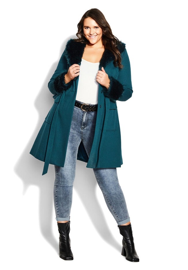 Make Me Blush Coat - alpine, GREEN, alternate image number null