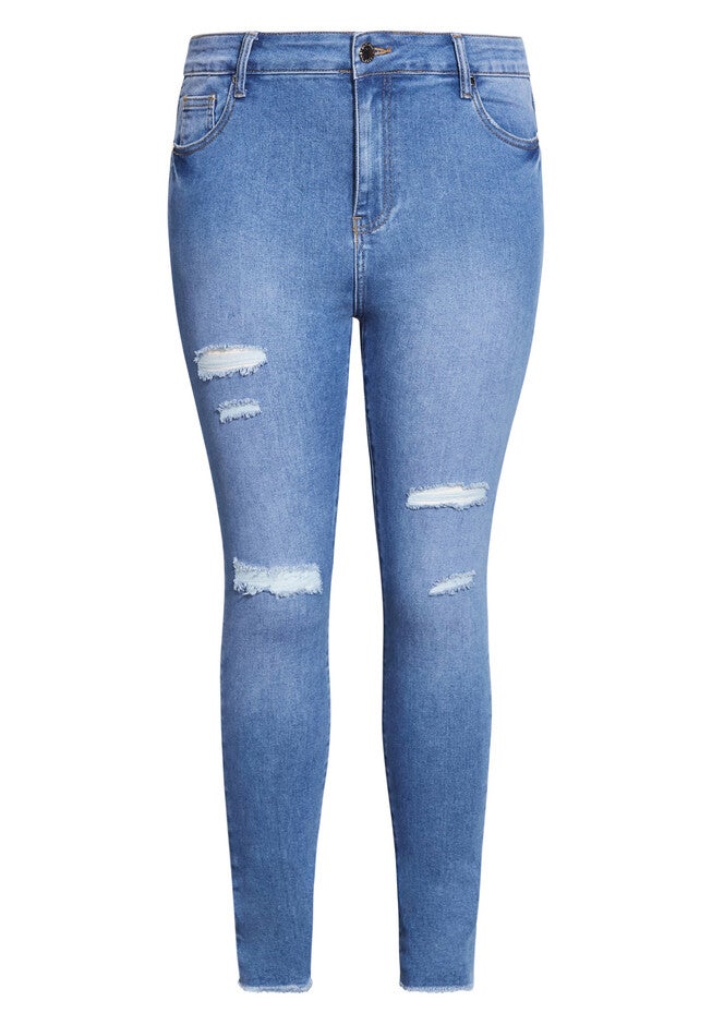 Asha Wild Rose Jean - blue, BLUE, on-hover image number 1