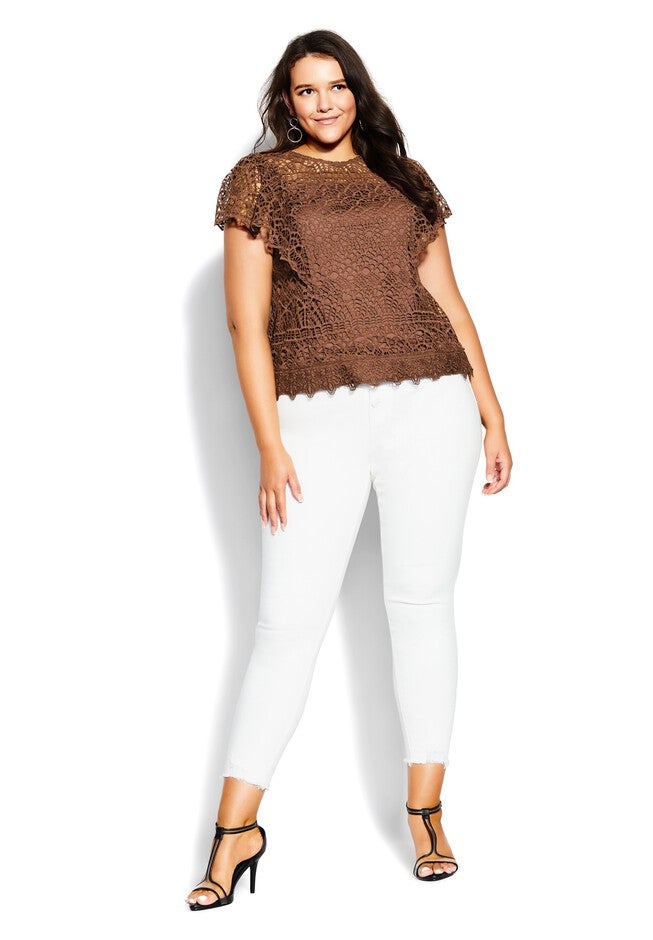 In Adore Top - mocha, BROWN, alternate image number 2
