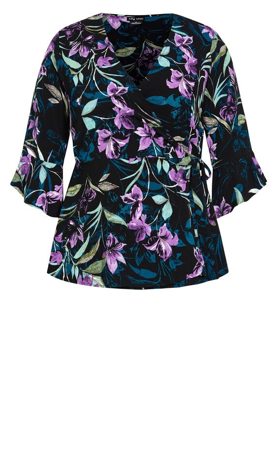 Astrid Print Top - black, BLACK, alternate image number 5
