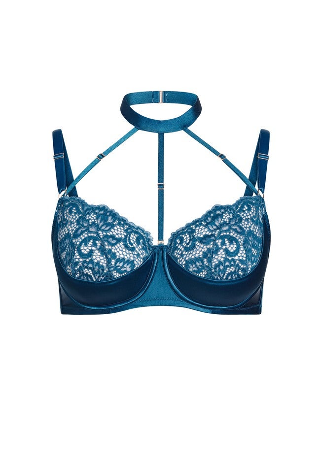 Hollie Underwire Demi Bra - poseidon, BLUE, alternate image number null