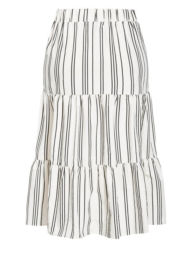 In Stripe Skirt - ivory, WHITE, alternate image number 3