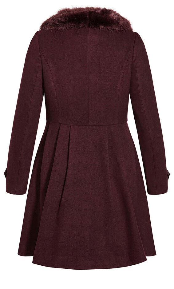 Grandiose Coat - spiced plum, RED, alternate image number 6