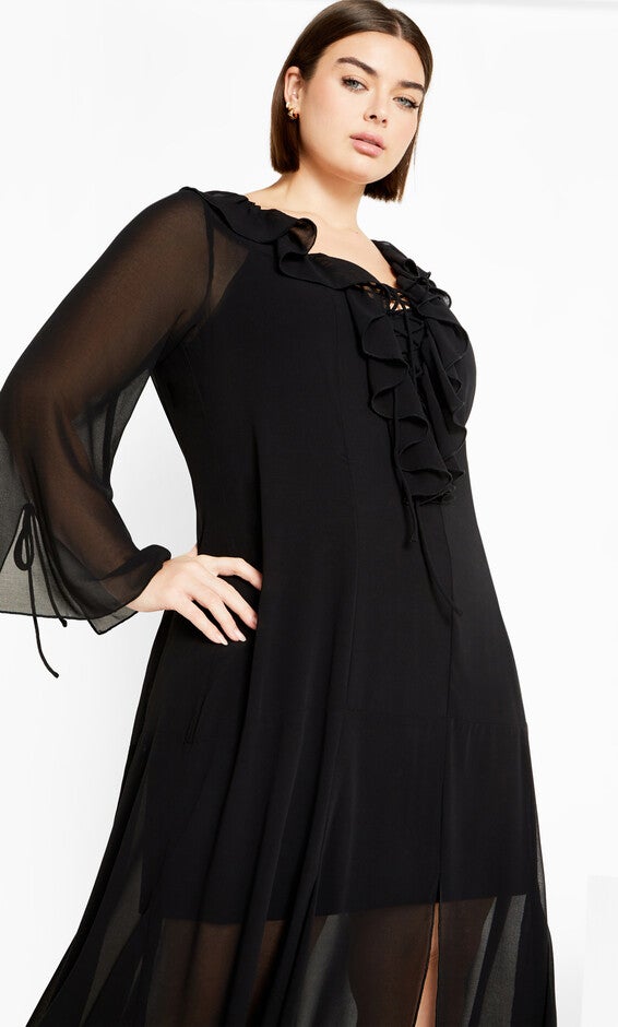 Vamp Maxi Dress - black, BLACK, alternate image number null