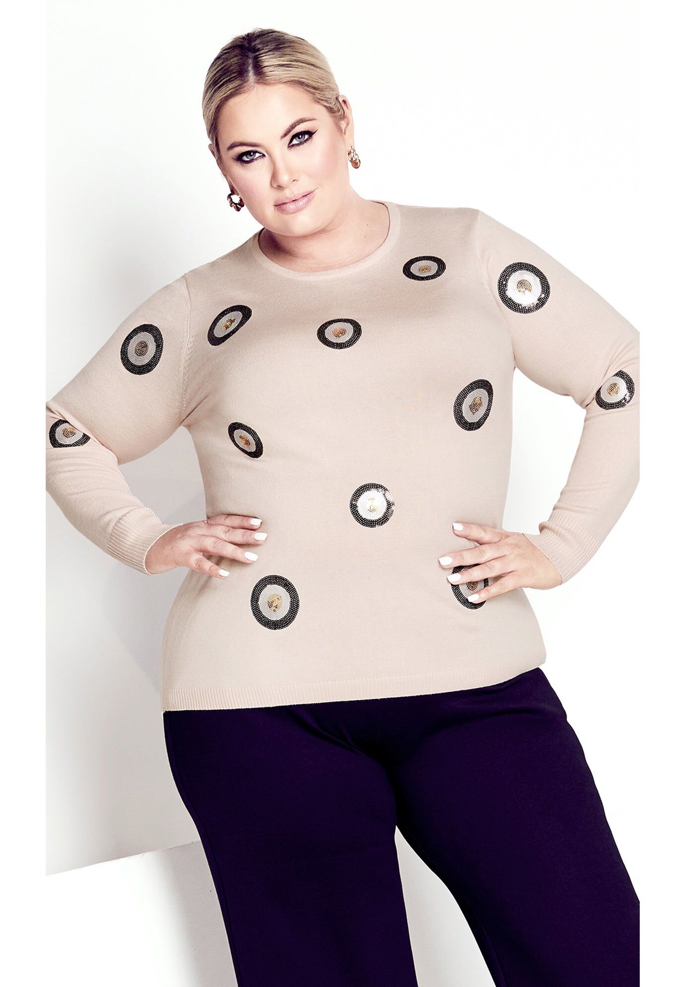 Sequinela Sweater, BLUSH, hi-res image number 0