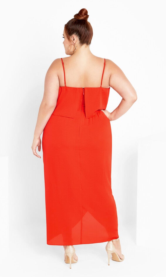Overlay Dress - orange, ORANGE, alternate image number 3