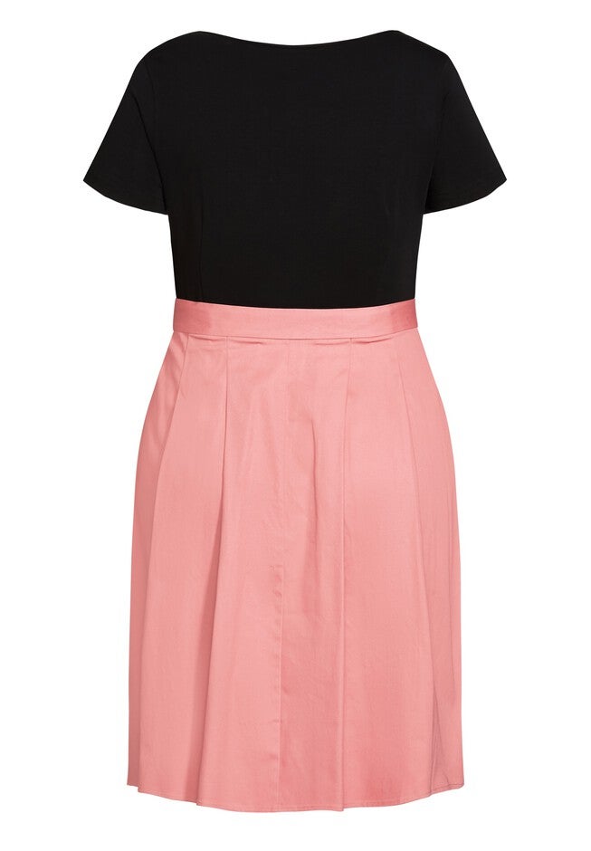 Uptown Short Sleeve Dress - pink, PINK, alternate image number null