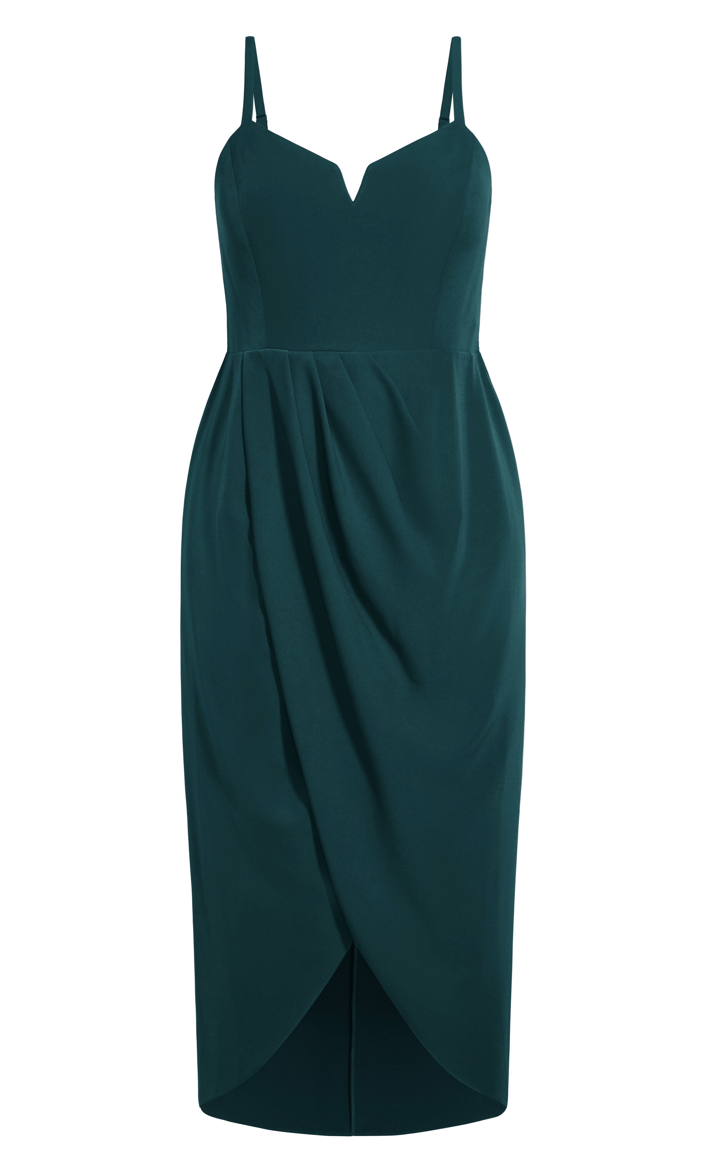 Sassy V Dress - emerald, GREEN, alternate image number 3