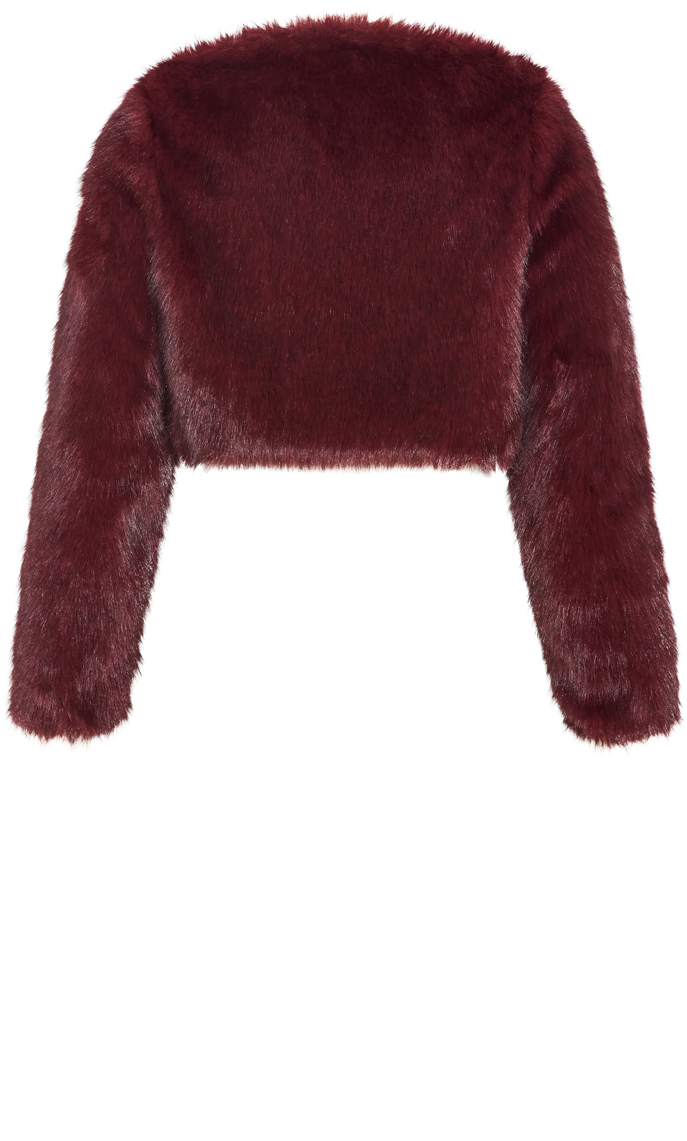 Angel Faux Fur Crop Jacket, PURPLE, alternate image number 6