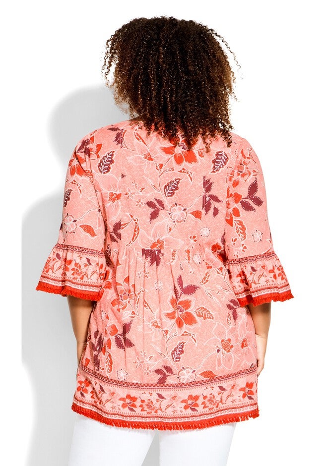 Kiani Crush Tunic, PINK ROYAL BLOOMS, alternate image number null