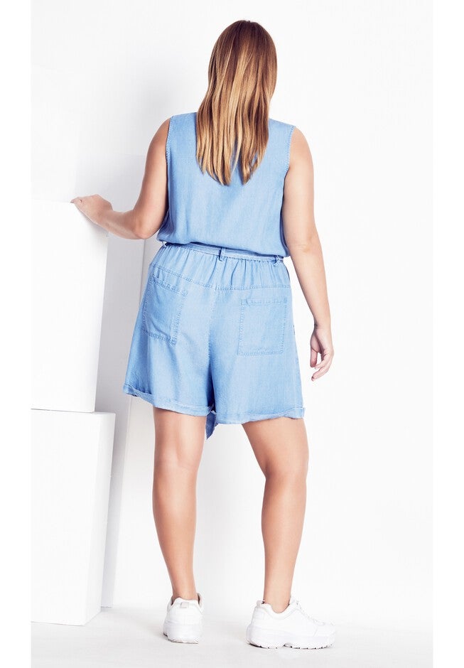 Emery Playsuit - chambray, BLUE, alternate image number null