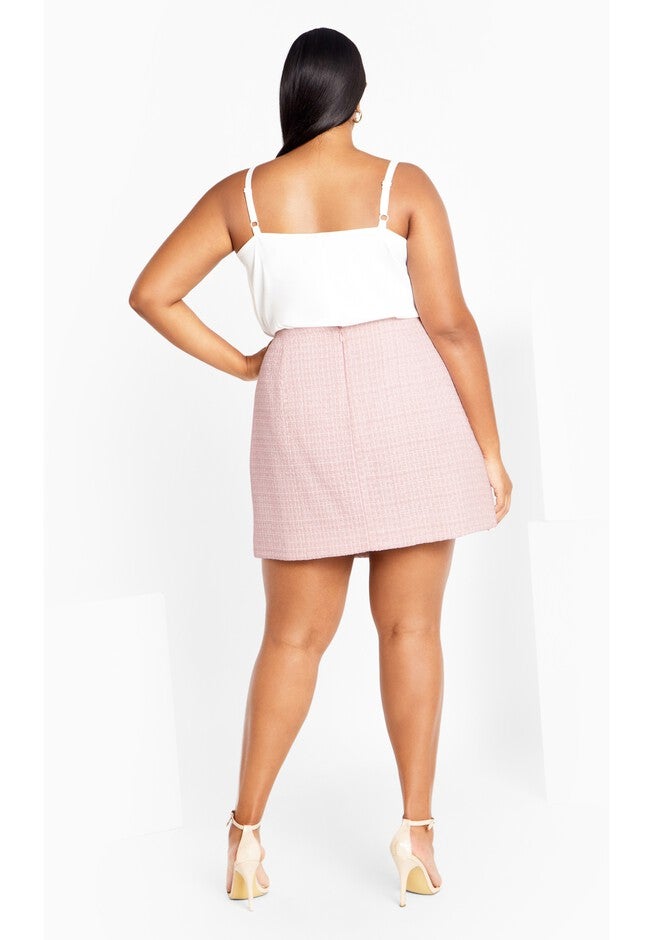 Margot Skirt - blush tweed, PINK, alternate image number null