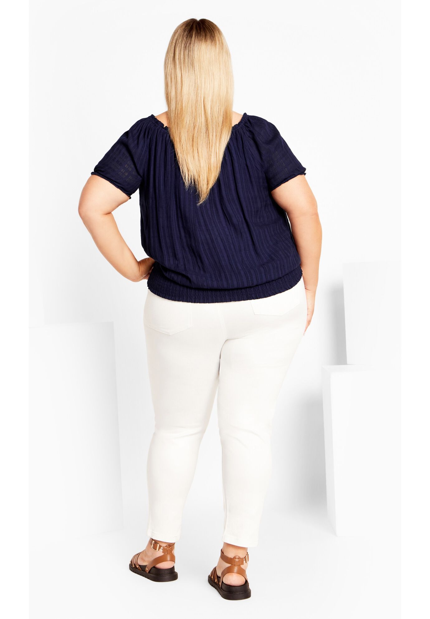Oceana Top, NAVY, on-hover image number 1