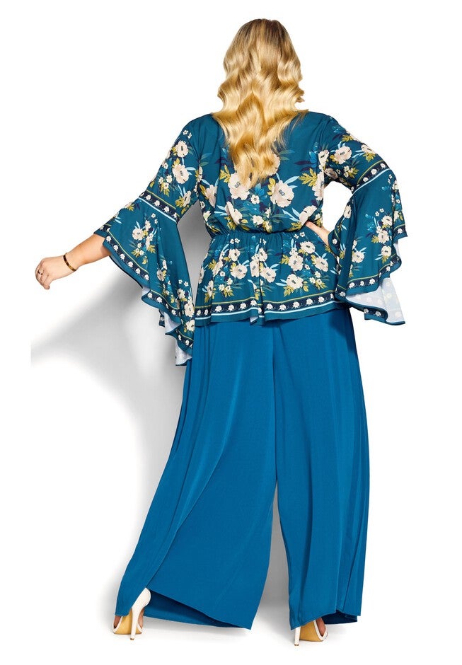 Nova Scarf Top - teal, BLUE, alternate image number null