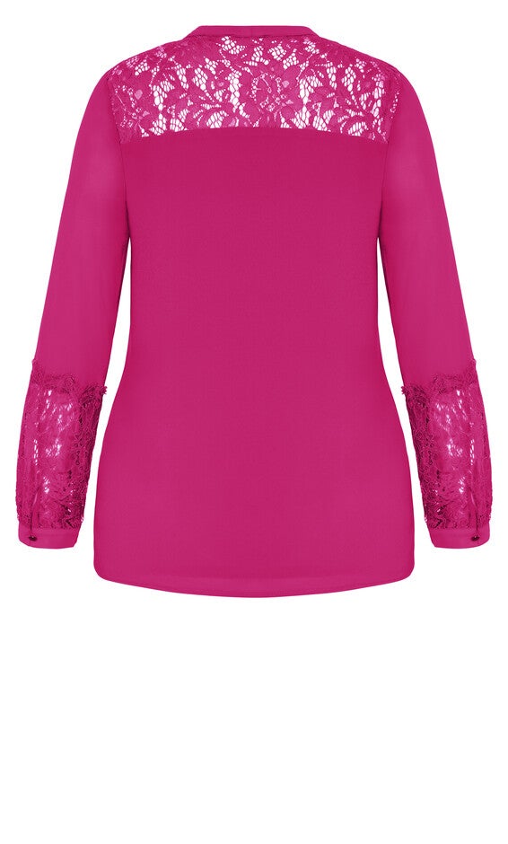 Mysterious Lace Top - sangria, SANGRIA, alternate image number 5