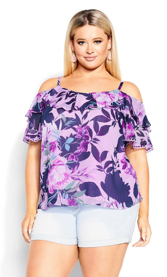 Patricia Print Top - lilac, PURPLE, hi-res image number null