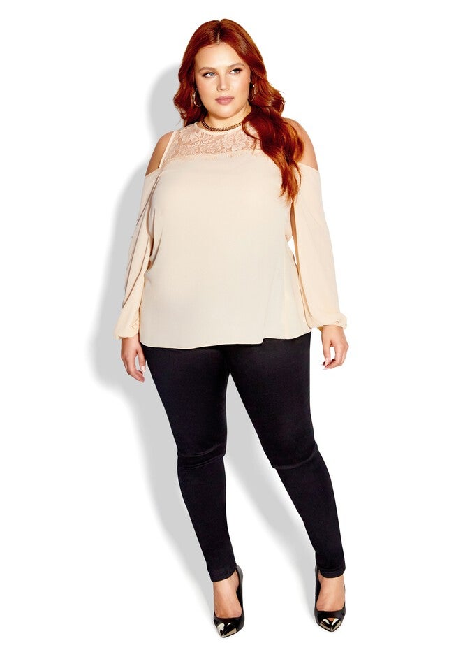 Natalia Top - buff, BEIGE, on-hover image number 1