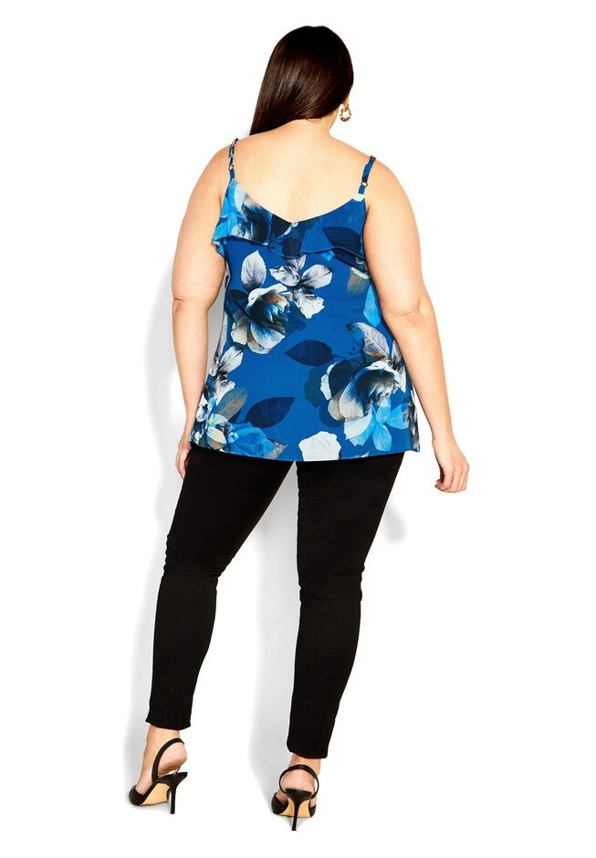 Nicole Print Cami - blue, BLUE, alternate image number null