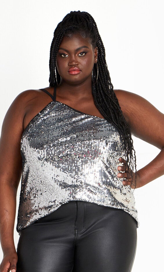 Ansley Top - silver, GRAY, hi-res image number null